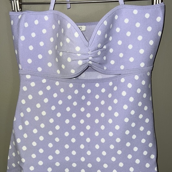 Revolve Ronny Kobo Purple Polka Dot Shila Dress Size XS - Picture 4 of 13